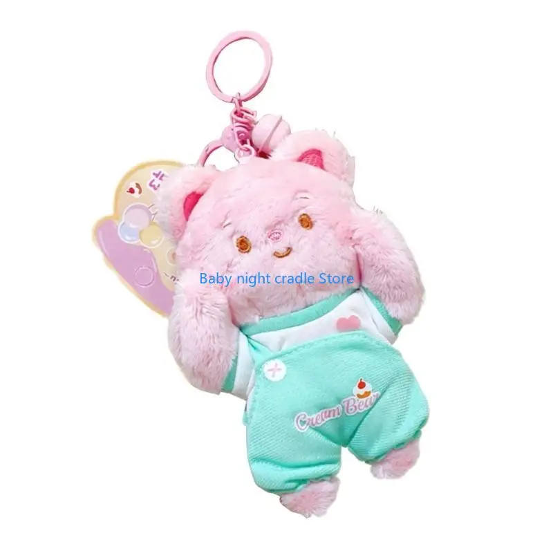 

J2FF Butter Bear Keychain Women Girl Purse Pendant for Handbag Decors Accessories