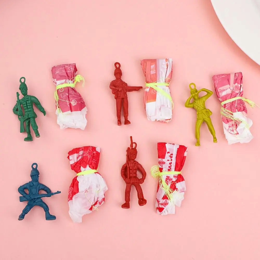 

10pcs Figure Soldier Hand Throwing Parachute Play Game Funny Sports Children's Educational Outdoor Creative Jump