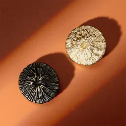 10PCS 18/20/23mm Golden Sewing Metal Buttons Garment Coat Sewing Accessories Buttons for Clothing Crafts Black Texture Button