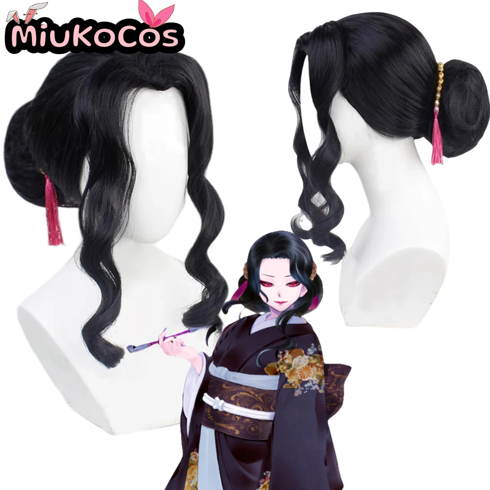 EN STOCK femme Muzan Kibutsuji Cosplay perruque MiukoCosplay Anime démon tueur Cosplay