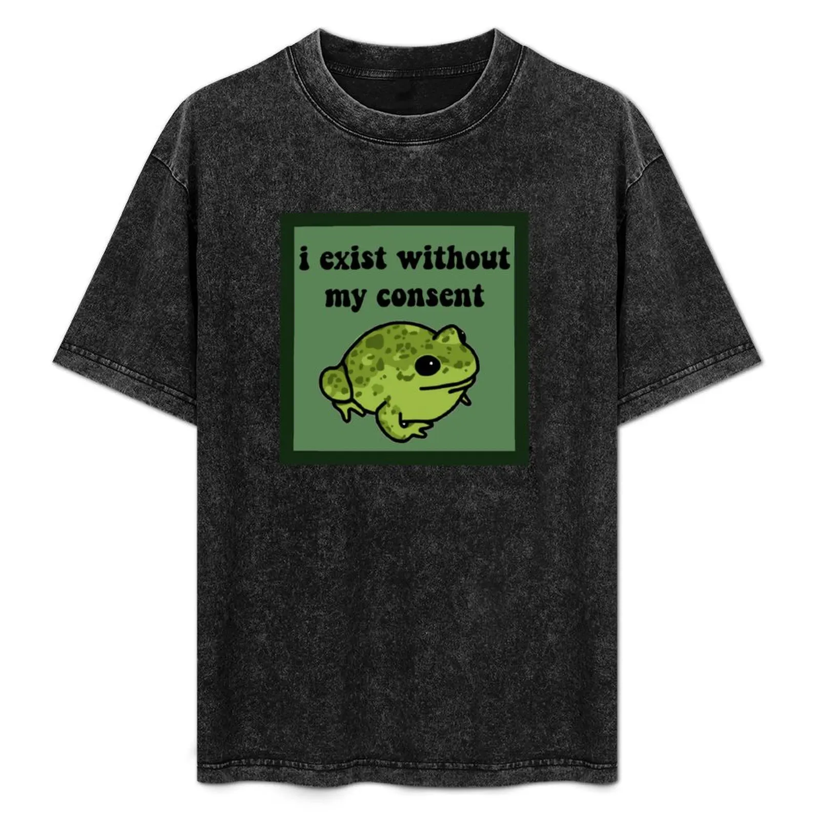 

I Exist Without My Consent Frog T-Shirt Daily Wear Print T-Shirt