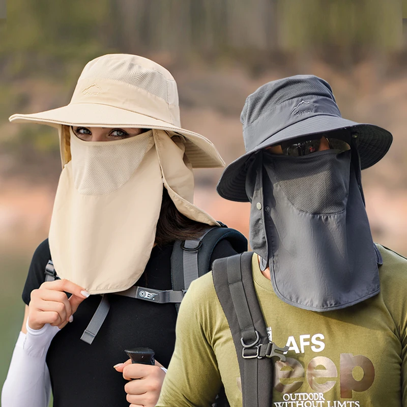 Summer Fisherman Hat for Men, Outdoor Quick-Drying Sun Protection Men's Sun Hat for Shading While Fishing, Breathable Sun Hat
