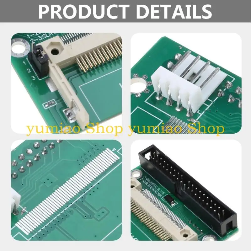 587B Card to 3.5 Inch IDE Adapter, Compact Flash Memory Card Converter to Laptop HDD 40 Pin Male Port
