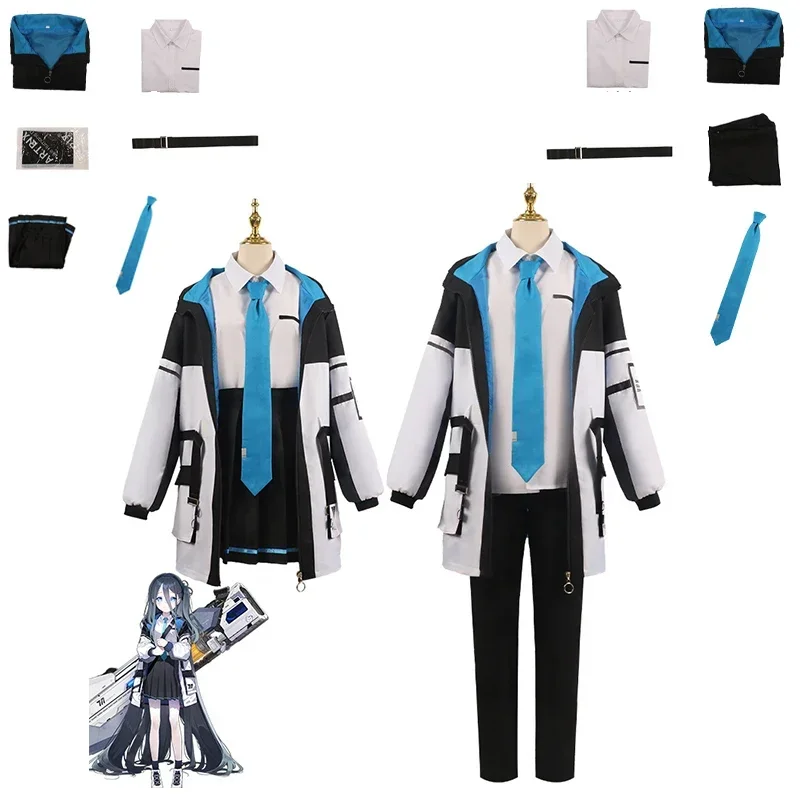QQ8 Blue Archive Tenndou Arisu Cosplay Costume Work Clothes Hooded Coat JK Uniform Man Woman Halloween Carnival Suit anime c5Lk￥