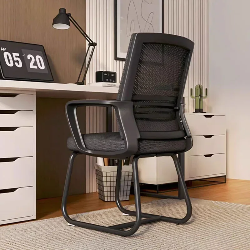 Black Gaming Office Chair, Confortável Cadeira de Mesa para Meninos Quartos, Mobília doméstica para mulheres, Decoração de luxo