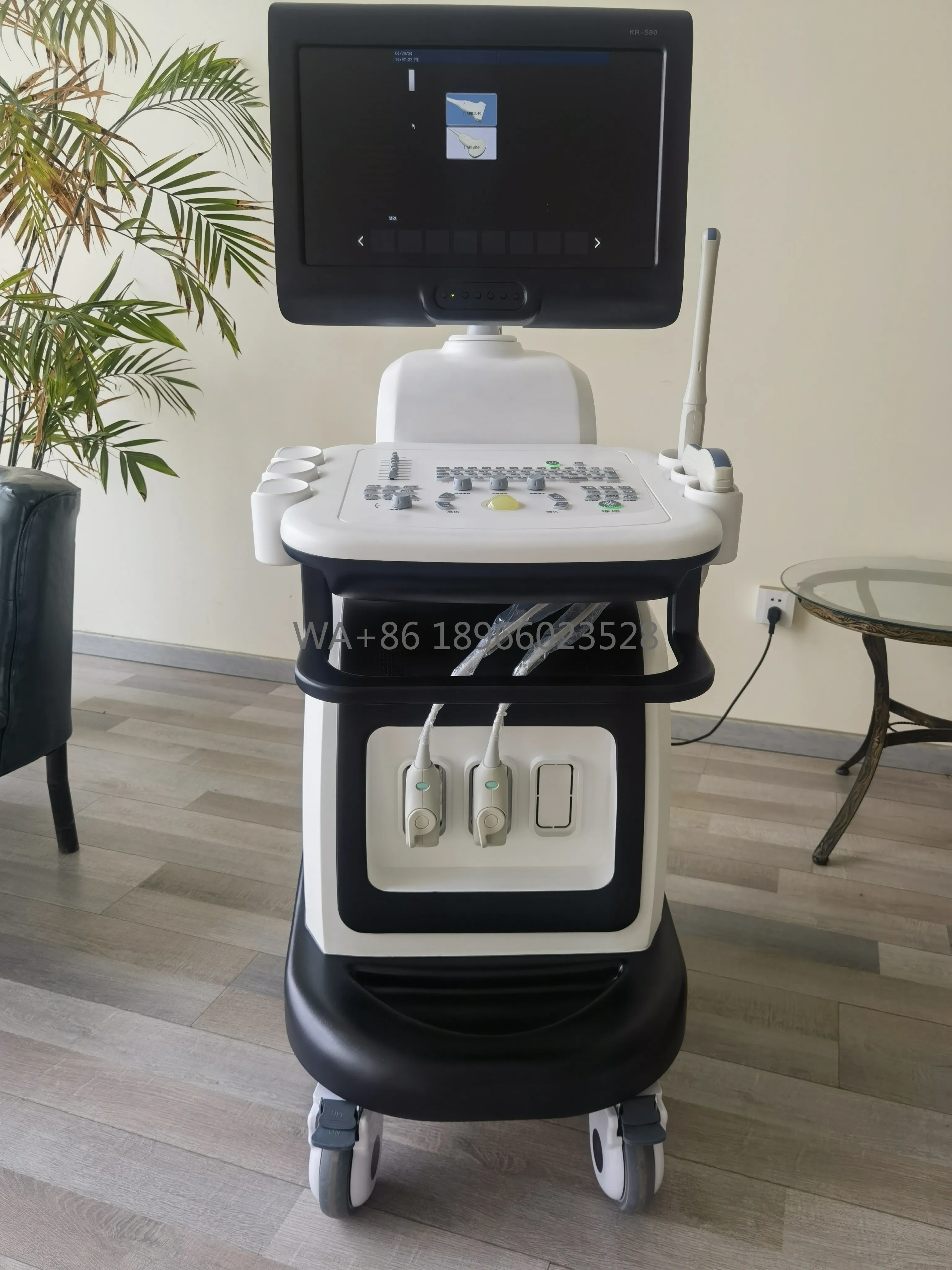 Máquina de ultrasonido con escáner de ultrasonido para ultrasonido Trolly de color caliente de fábrica hospitalaria