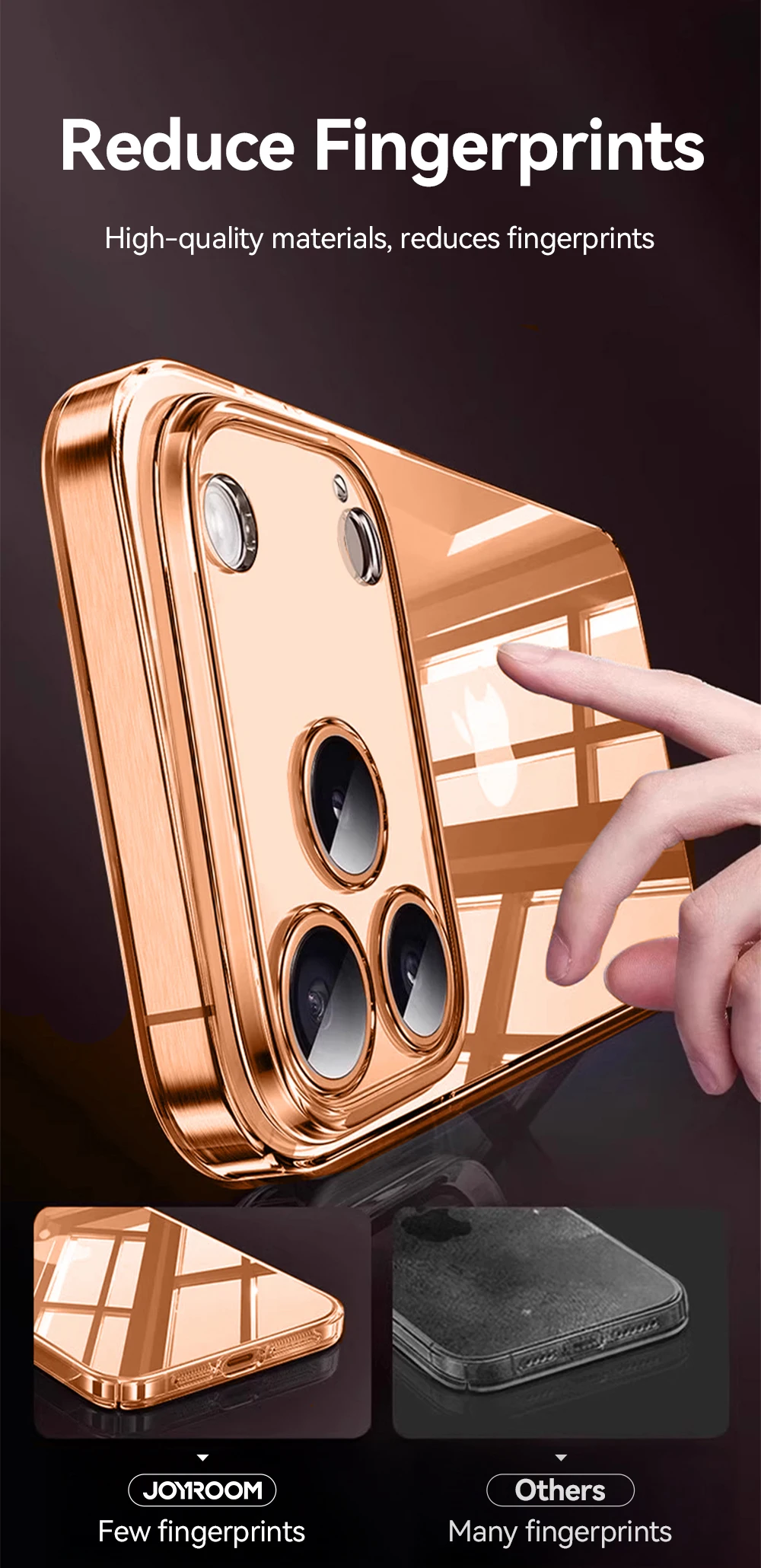 Joyroom Clear Case für iPhone 17 Pro Max, Anti-Drop, transparente Abdeckung, vergilbungsfrei, stoßfest, ultradünn, Displayschutz – Detail 13