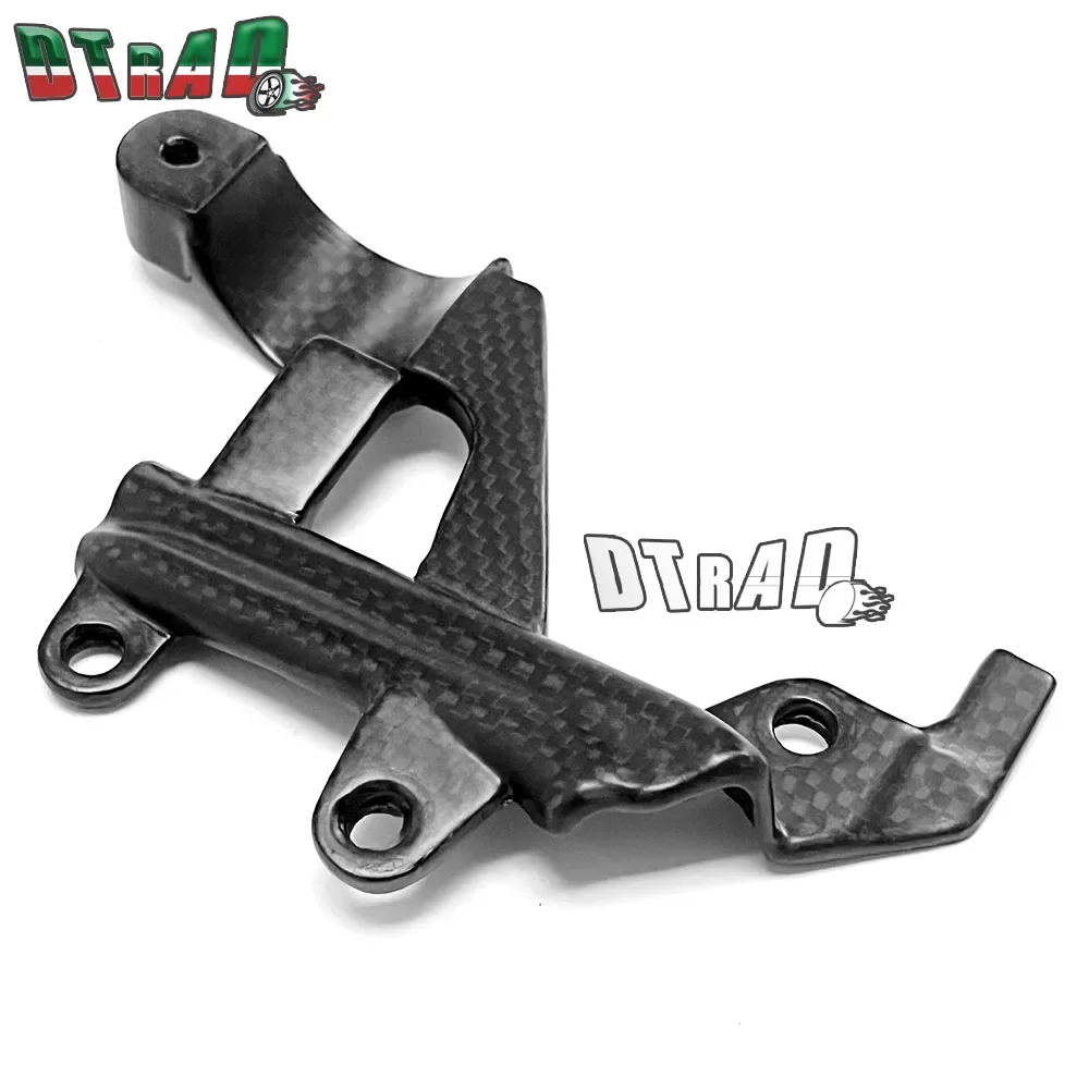 For DUCATI Panigale V4 V4S V4R SP 2018-2021 Full Carbon Fiber Rear Brake Oil Pot Bracket Brake Line Cover Motorcycle Accessories