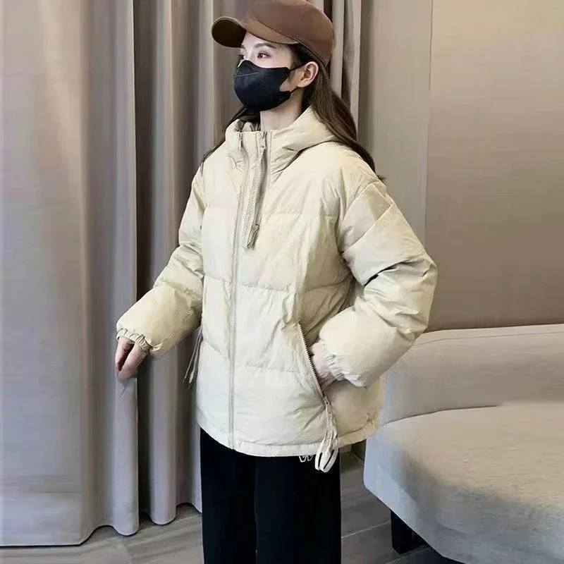 

Зимняя одежда на хлопковой подкладке, женская короткая новая одежда с капюшоном на хлопковой подкладке, утепленная свободная модная теплая куртка в Корейском стиле