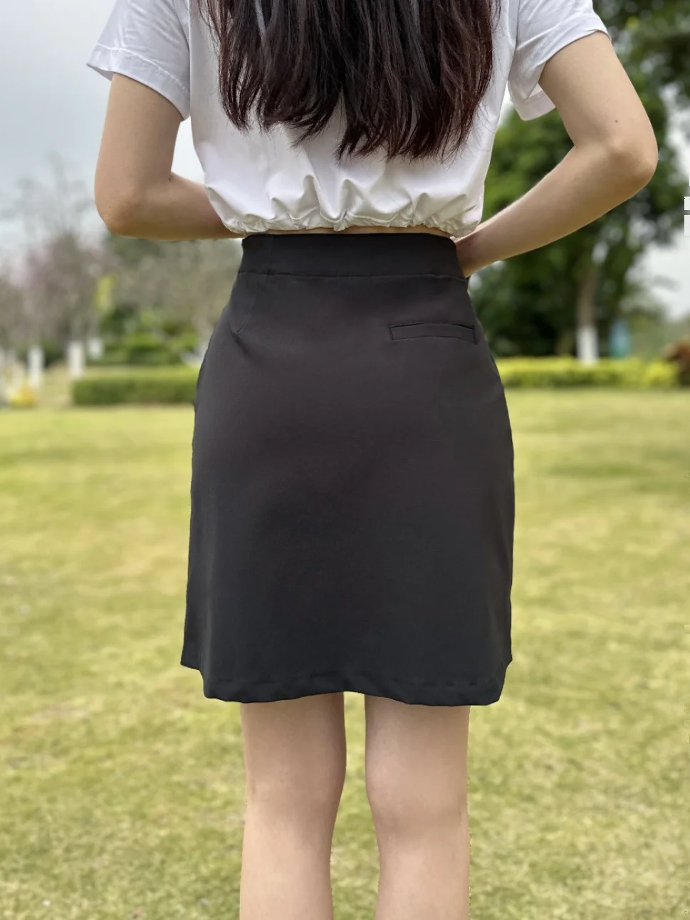 Golf summer women's skirt, anti light woven A-line skirt