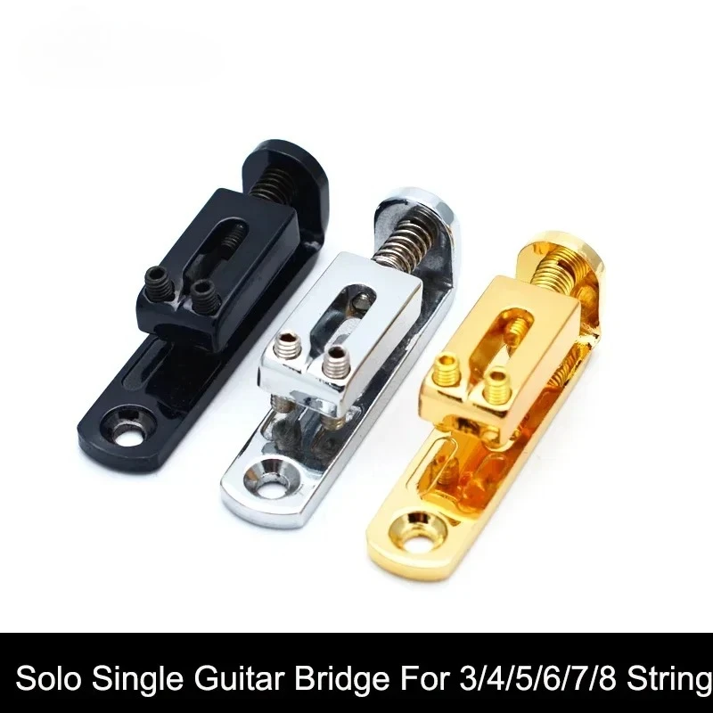 Puente de guitarra individual individual individual con tornillo de llave para piezas de Banjo de caja de cigarros de guitarra de 3/4/5/6/7/8 cuerdas