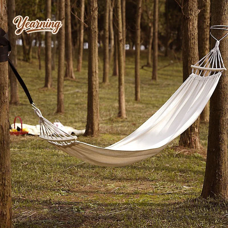 Outdoor Anti-Rollover Hammock Double Thick Canvas Swing Adult Rest Chair Indoor Camping Beach Hanging Chair