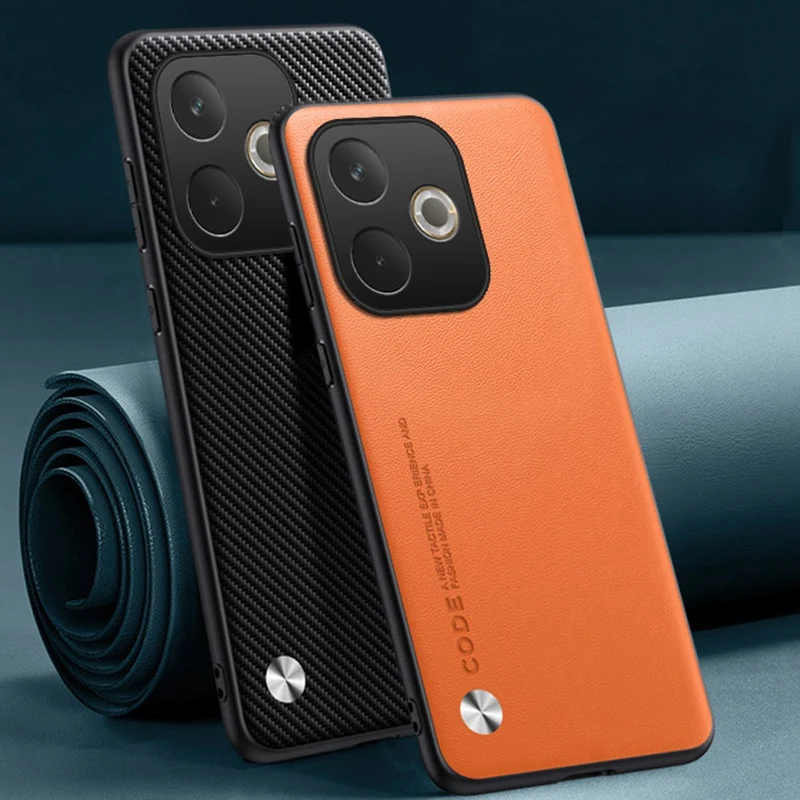Luxury PU Leather Case For OPPO A5 Pro 5G Back Cover Matte Silicone Shockproof Full Protection Phone Case For OPPOA5 Pro A5Pro