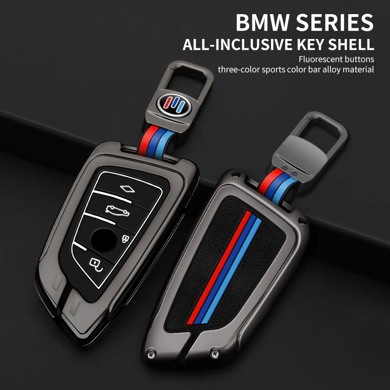 3-color silicone Zinc Alloy Silicone Car Rmote Key Case Cover For BMW X1 X3 X4 X5 F15 X6 F16 G30 7 Series G11 F48 F39 520 525