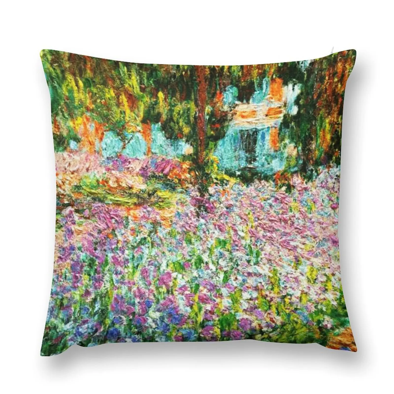 

Le Jardin de l'artiste à Giverny' Irises In Monet's Garden Throw Pillow Cushions For Sofa Luxury Pillow Cover pillow