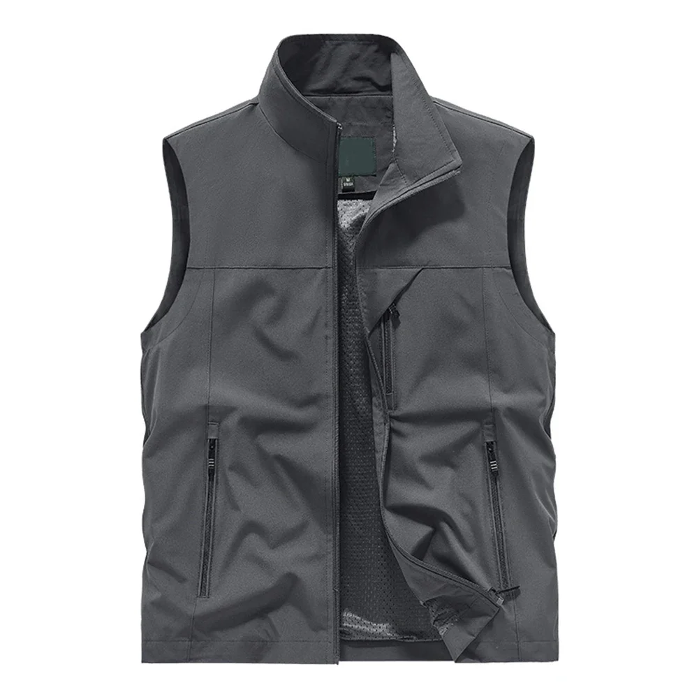 

Mens Spring Summer Breathable Soft Mesh Lining Vests Photography Camping Sleeveless Jacket Casual Outdoor Men Camisole Jacket