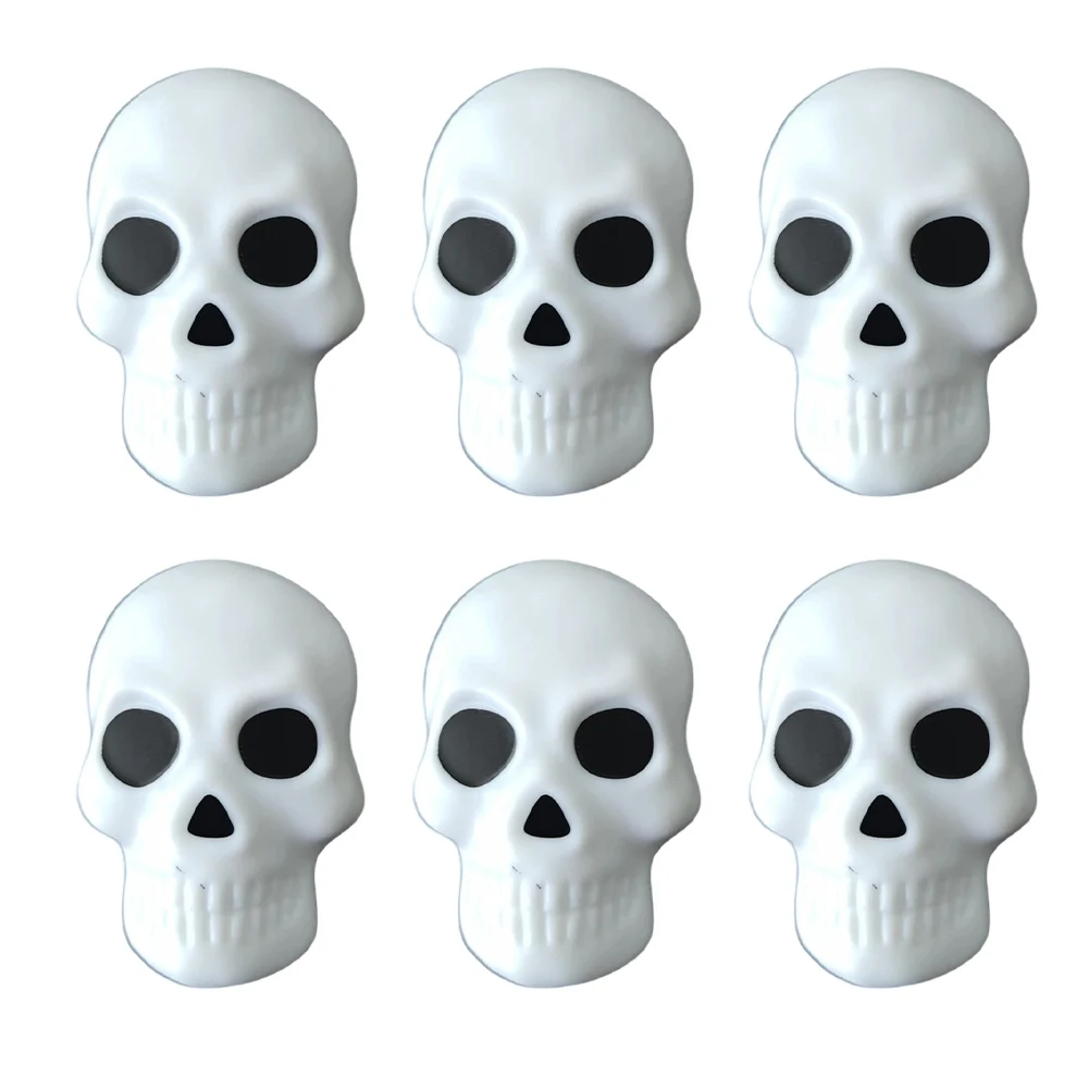 

Набор из 6 светящихся в темноте пластиковых накладок на ручки в виде черепов для шкафов, комодов, ящиков, аксессуары для дома