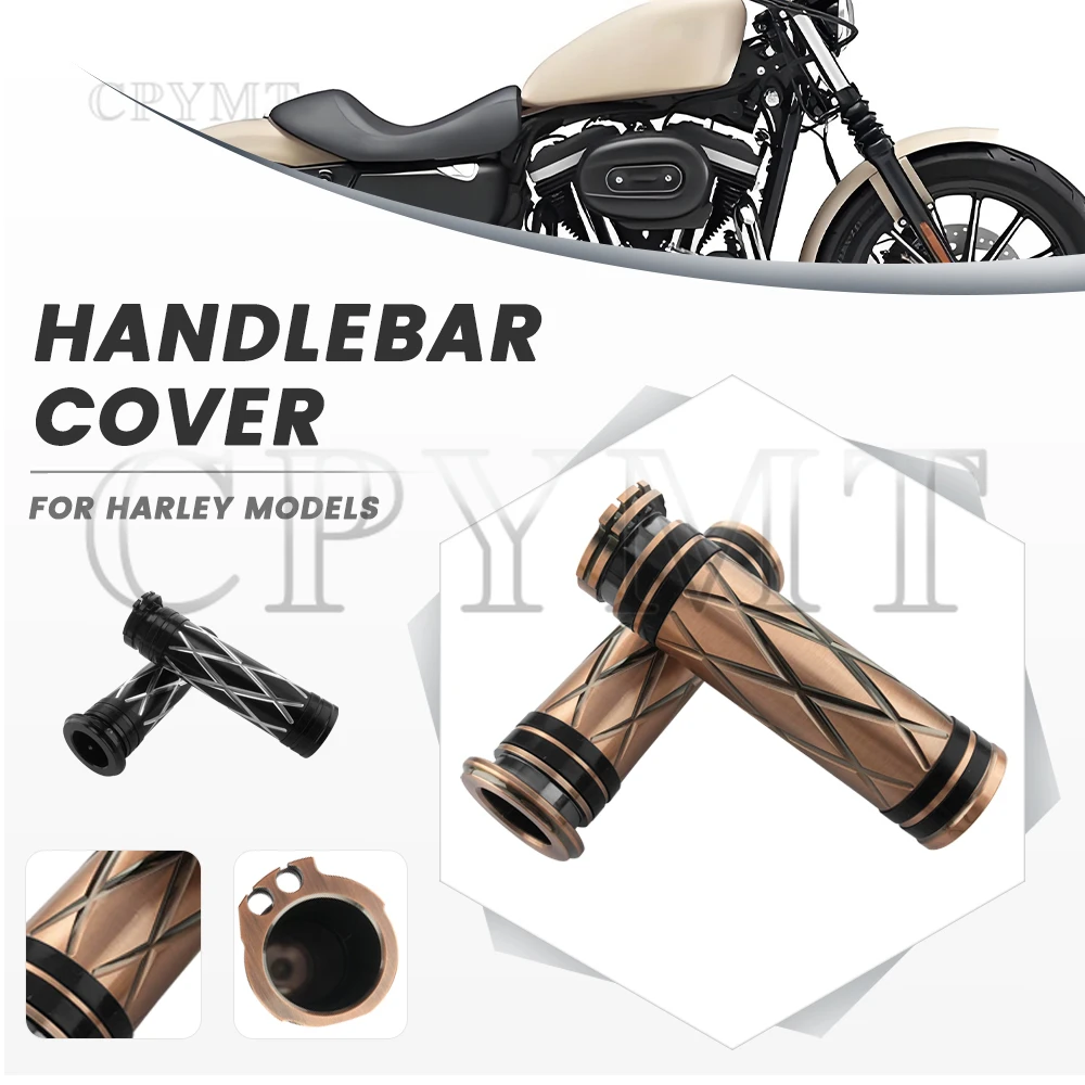 

Motorcycle Hand Grips 1" 25mm Handle Bar Fit For Harley Touring Dyna Sportster XL883 1200 Softail Dyna VRSC 96-later