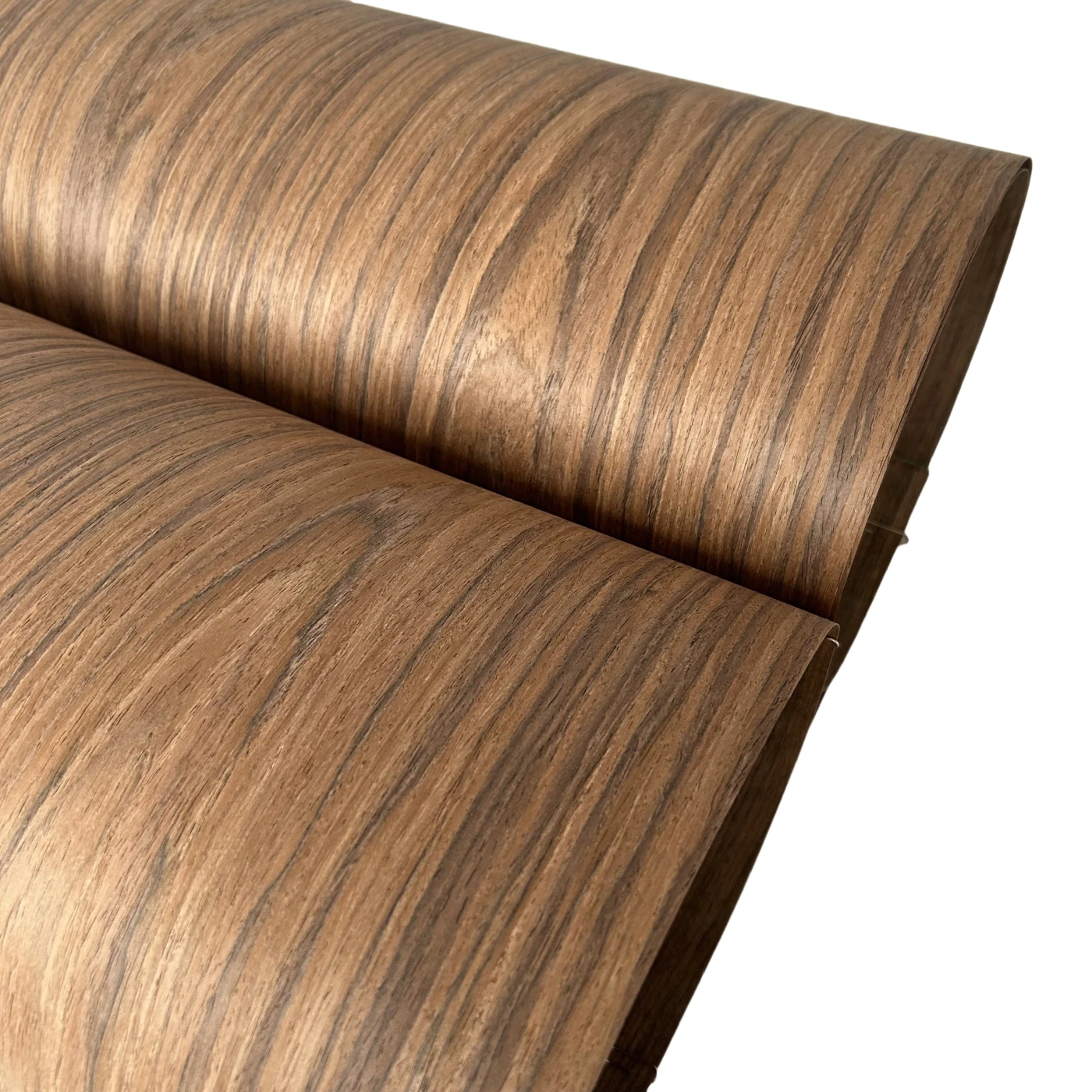 58x250cm Brown Oak Engineered Wood Veneer, Reconstituted Fleece Backed Composite Oak Veneer Sheet for Furniture Renovation
