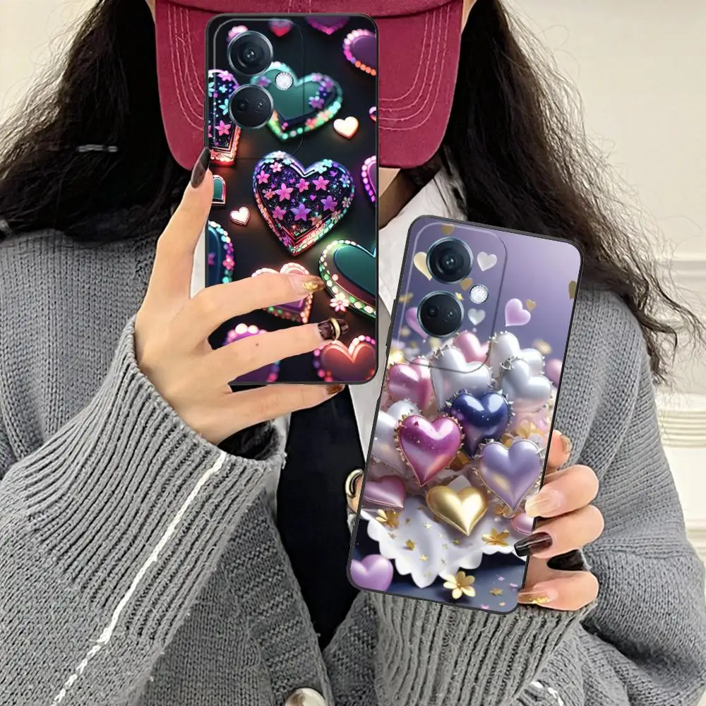 Funda de teléfono Shining Heart para OPPO Find X9 X8 X7 X6 X5 X3 X2 Plus s Pro Ultra Lite, funda suave de TPU a prueba de golpes