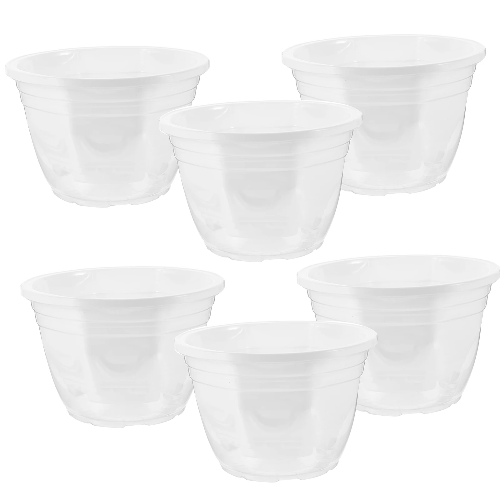 

6 set Self Watering Flower Pots Automatic Plant Containers Transparent Small Nursery Planter Inserts for Plastic