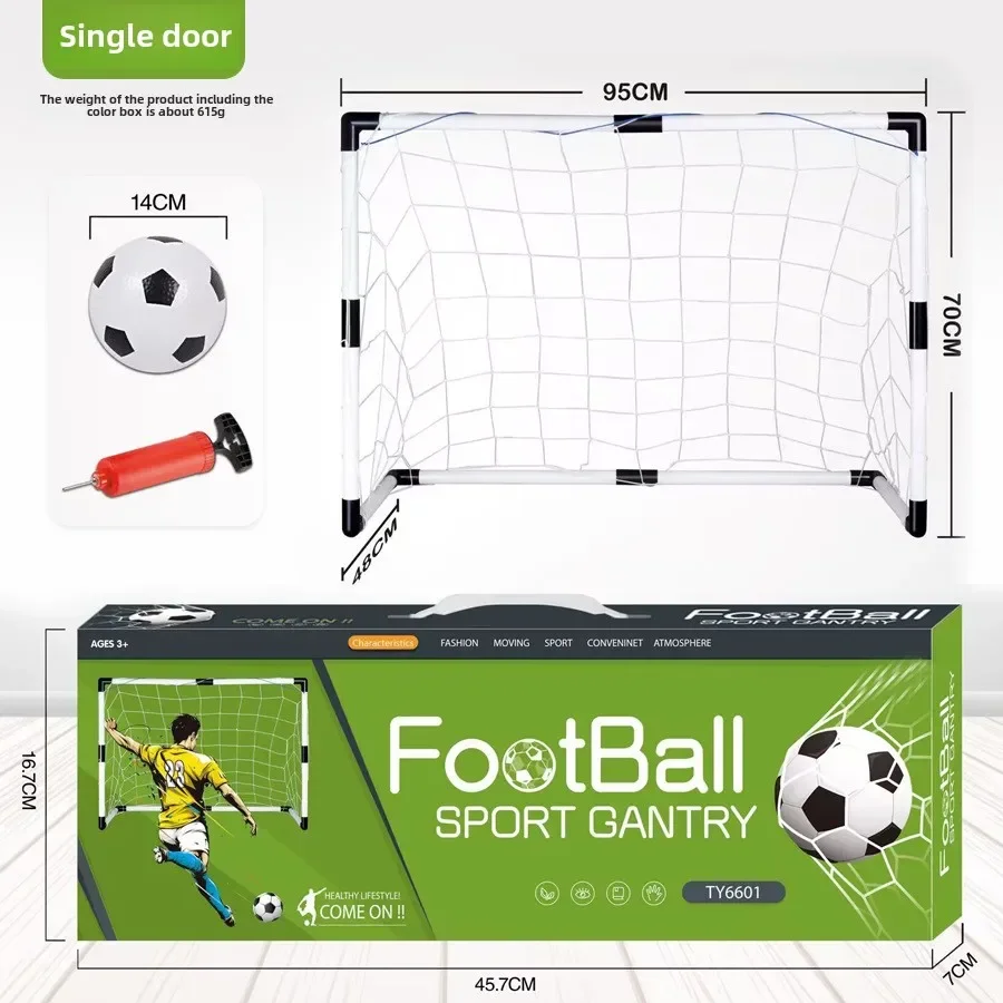 Football Goal Sports Foldable Children’s Football Gate with Pump & Ball Portable Soccer Goal for Outdoor Training Toy