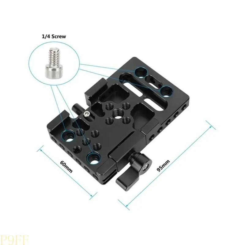 

CS1W Multiple Threaded Quick Release Plate Clamp Base Aluminum Alloy Tripods Adapter