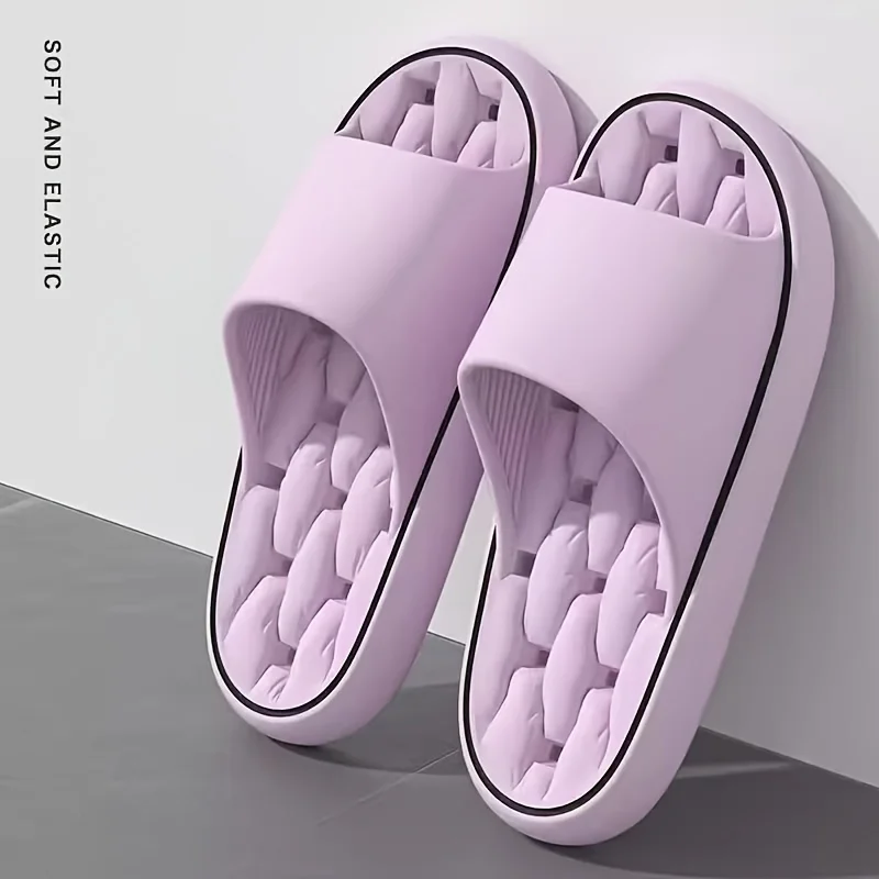 Drain Hole Quick Dry EVA Women Slides Non Slip Lightweight Thick Sole Bathroom Shower Slippers Indoor Outdoor Daily Wear