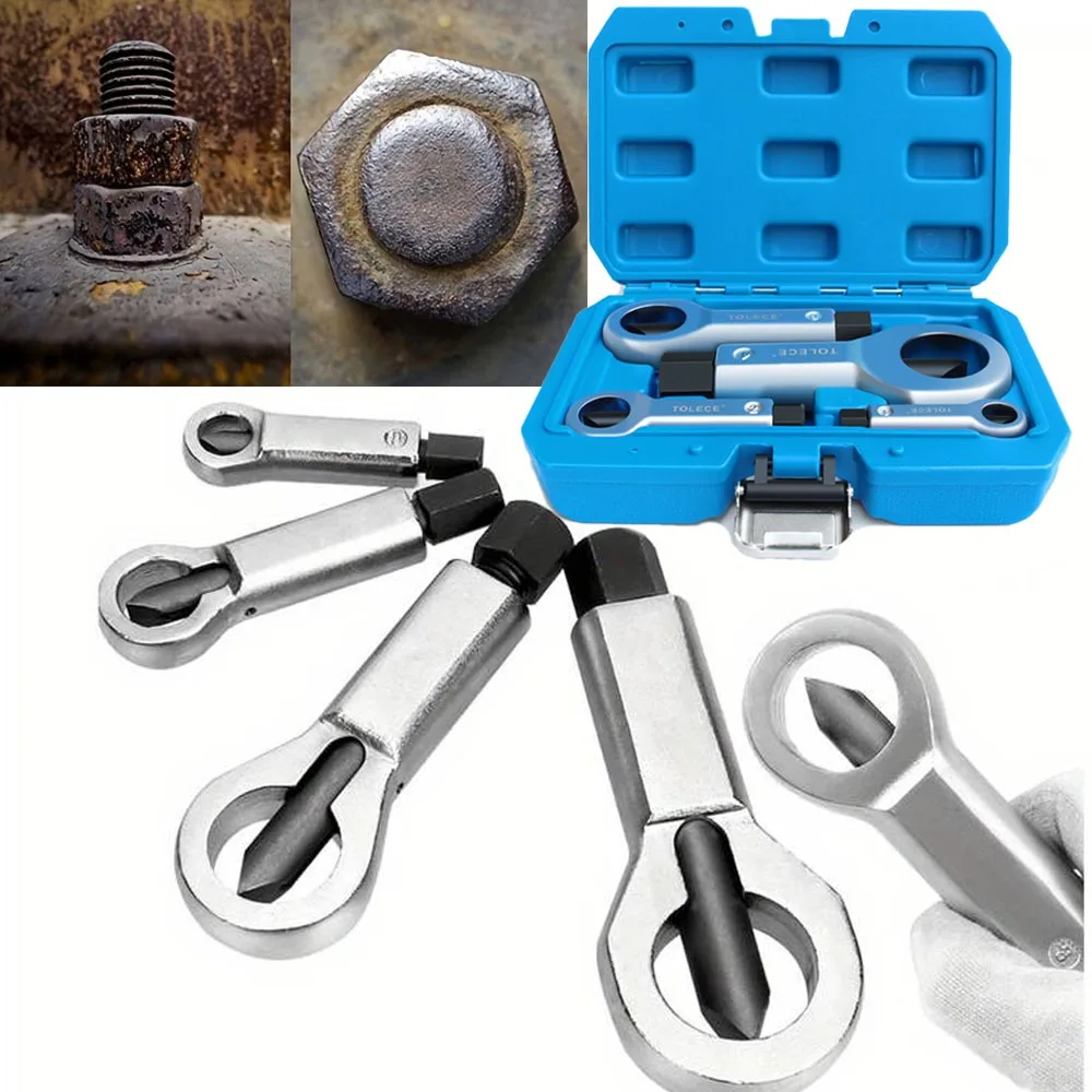 

Nut Splitter Breaker Remover Extractor Tools Durable 9-12mm 12-16mm 16-22mm 22-27mm Hand Tool Set Nut separator DIY use