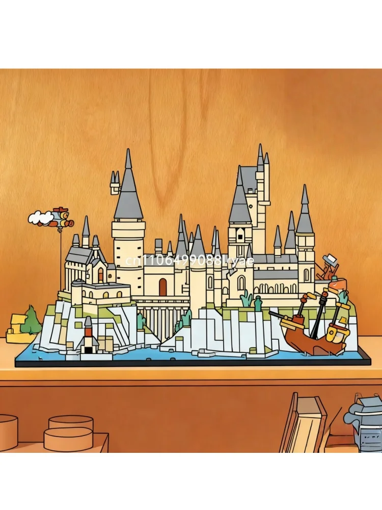 

2660 деталей сцены MOC, креативная сцена кино, замок и земля, строительные блоки, подарок на день рождения, Рождество, игрушки