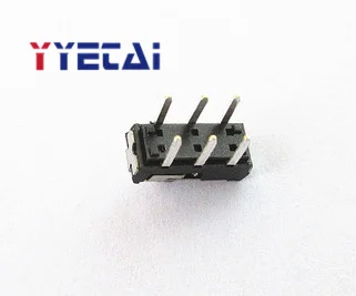 YYT 20PCS 6-pin straight insertion handle with a height of 2MM, sliding switch with two gears, 6-pin MSS22D18 straight insertion