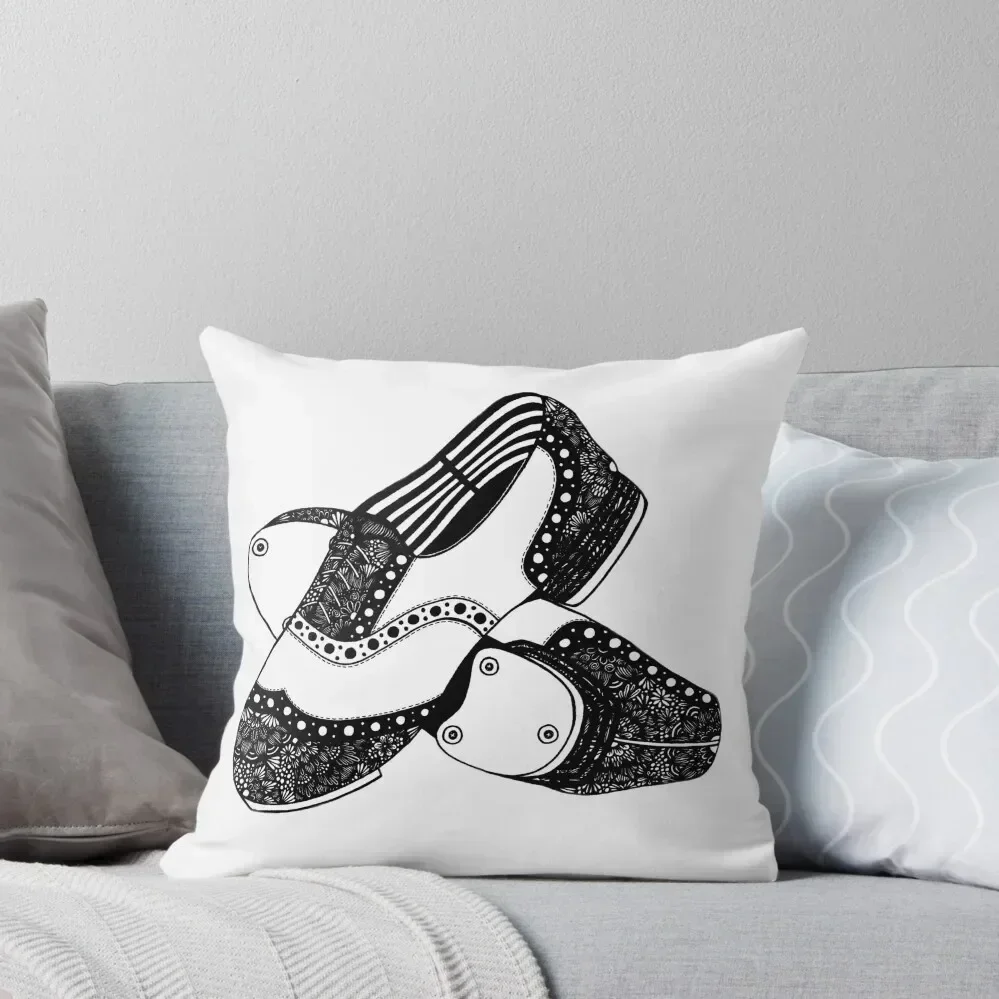 Zentangle Tap Shoes Throw Pillow Sofa Covers Rectangular Cushion Cover Plaid Sofa pillow