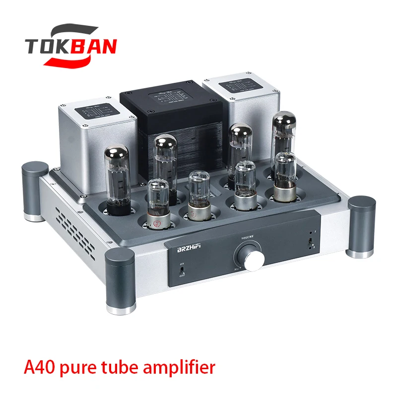

TOKBAN A40 Чистый ламповый усилитель 40 Вт * 2,0-канальный EL34 Ламповый аудиофильский стерео усилитель мощности HiFi