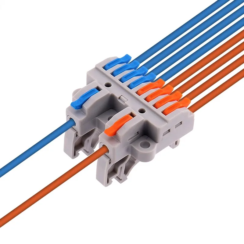5PCS Quick Terminal Wire Downlight Divider Connector Rail Type Twee Drie In Acht Uit TIEN Uit 12/15 Uit