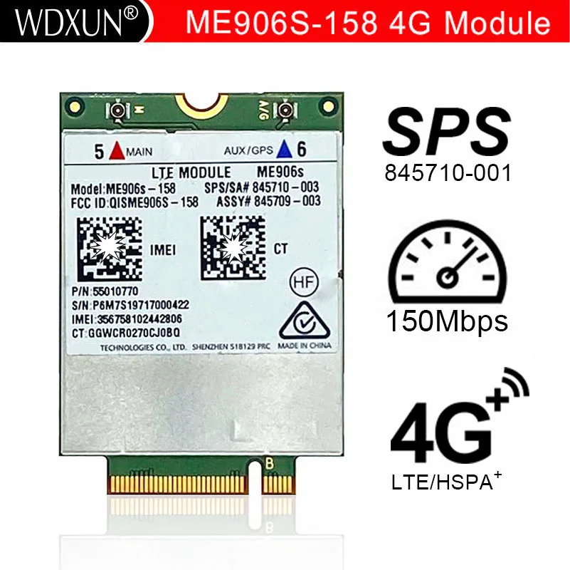 4G Card ME906S ME906S-158 Mobile Broadband Card for LT4132 LTE HSPA+ 4G Module 845710-001 845709-001