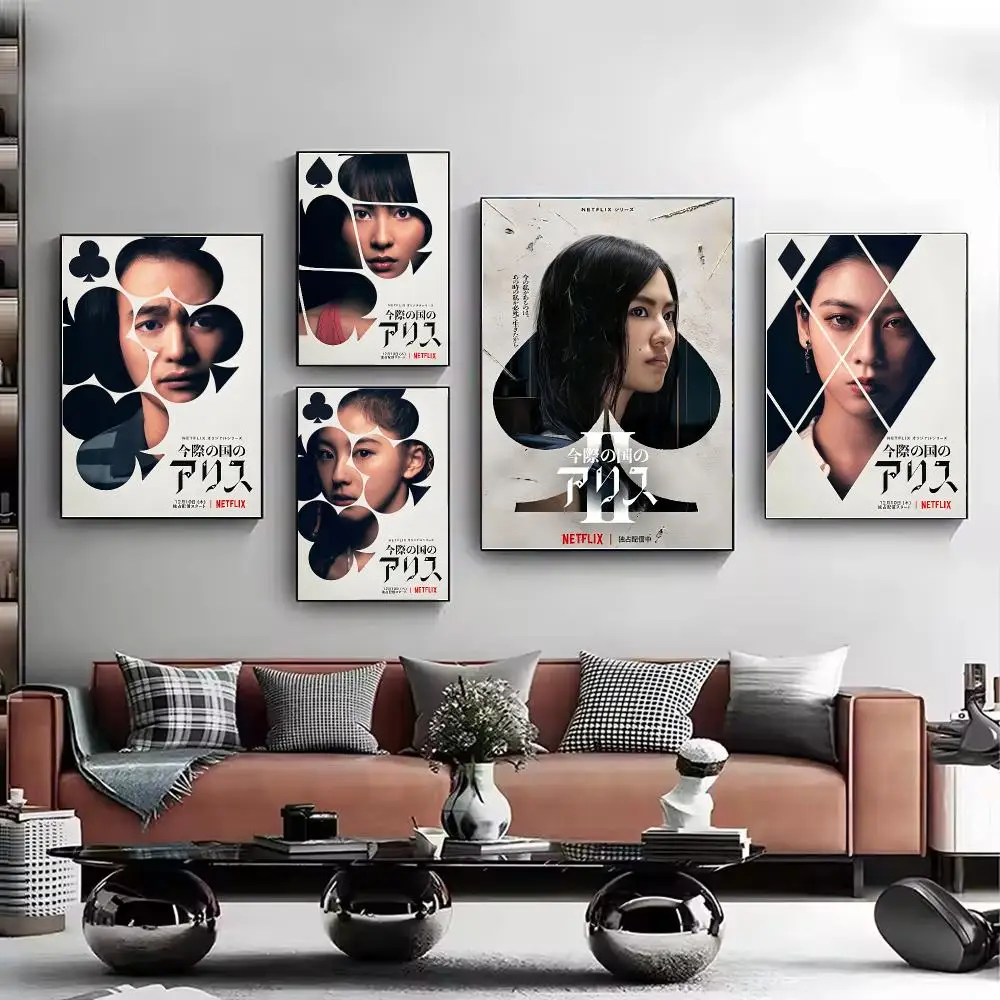 Thriller Shows A-Alice In Borderland Poster HD Wall Art Aesthetic Home Decor for Living Room Bedroom Café Office Stylish Gift