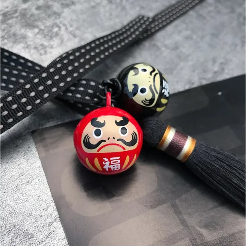 Japan JDM Lucky Keychain Bell Key Ring Fortune Cat Keyring Wealth Health Attraction Gift Shopping Bag Decoration Car Accessories