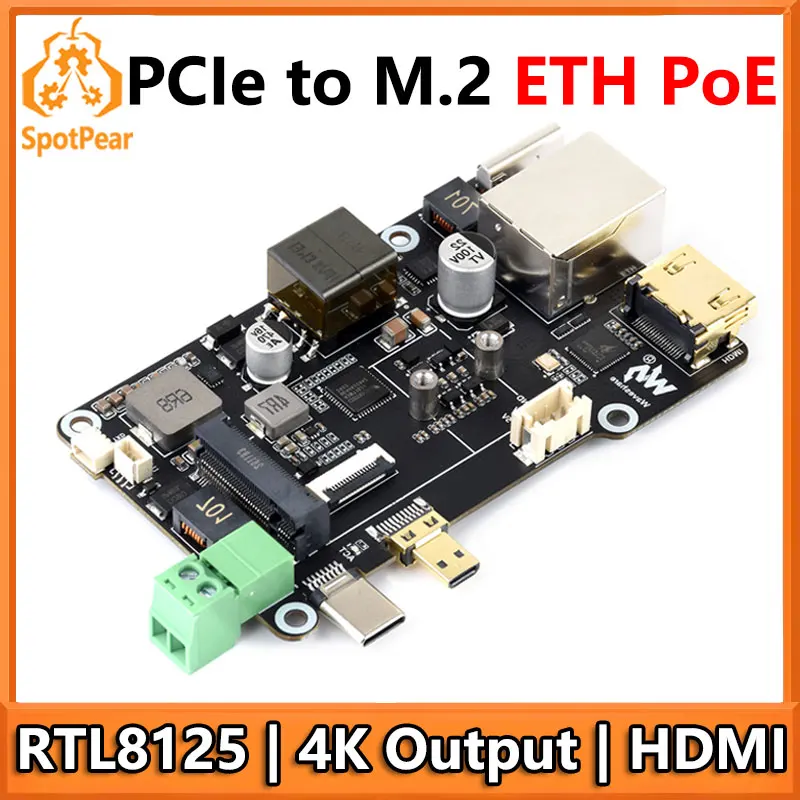 raspberry-pi-5-pcie-to-m2-nvme-ssd-multi-function-adapter-board-poe-ethernet-power-over-rj45-ethernet-driver-free