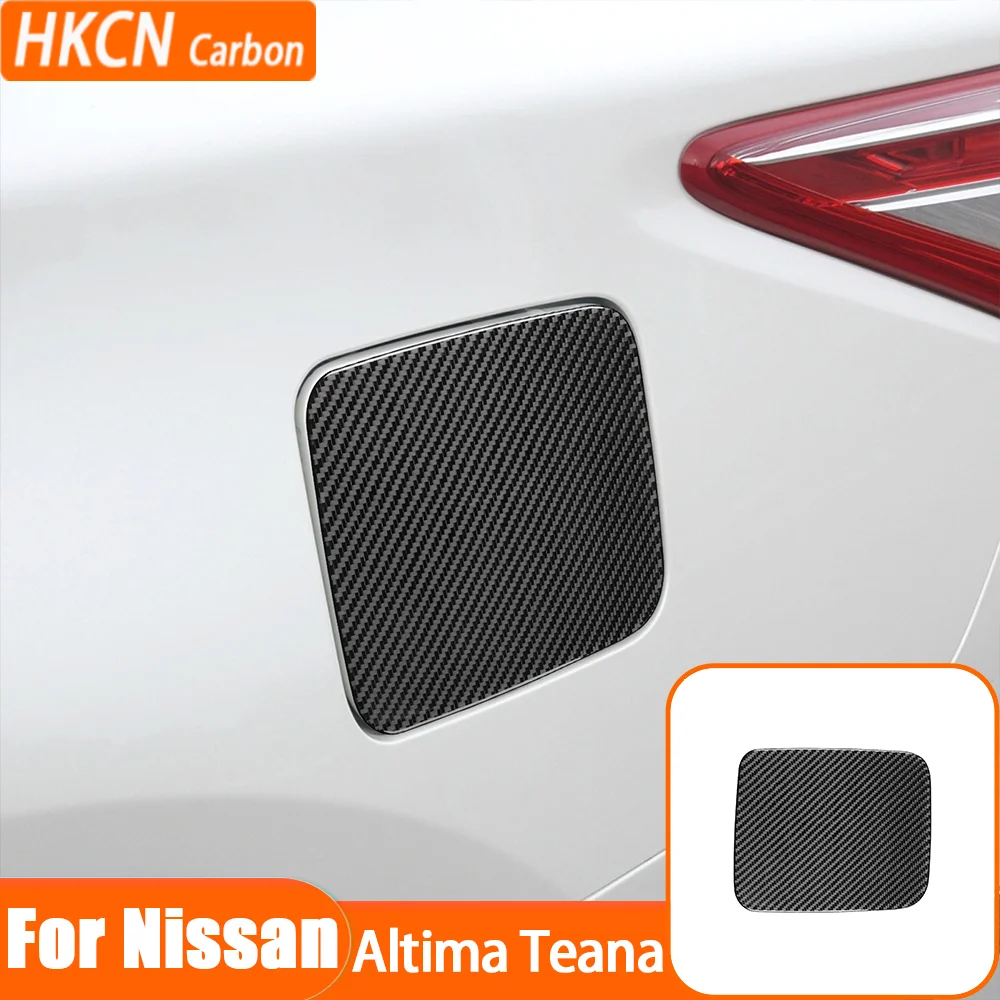 

Carbon Fiber Fuel Tank Cap Panel Decoration Car Interior Accessories Trim Sticker Modification For Nissan Altima Teana 2013—2018