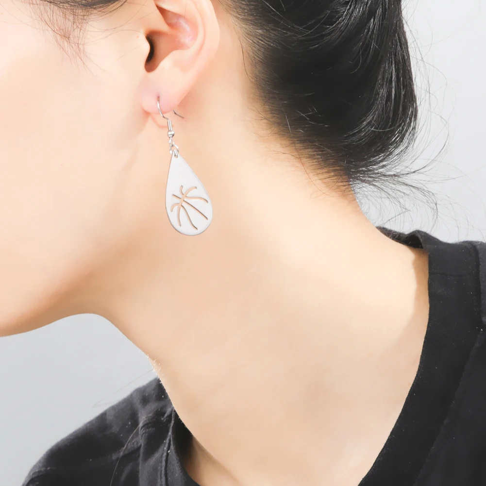 Drop Basketball Earrings for Women Girl Party Summer Must-Have Aesthetic Jewelry Gift Trendy New Products in 2023 Silver Color