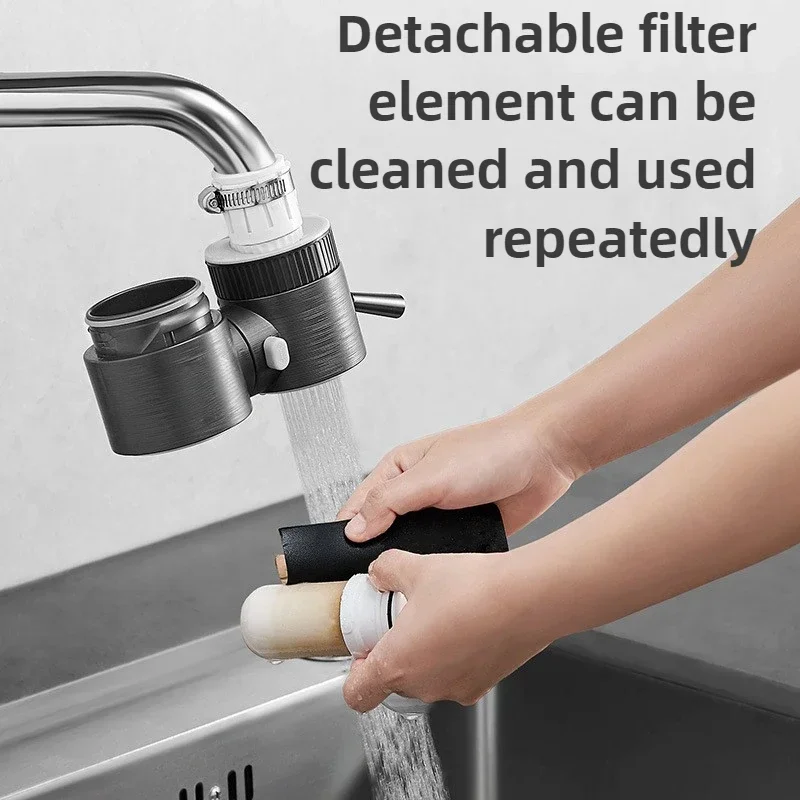 Water Purifier Tap Faucet Kitchen Silent Ceramic Water Purifier Water Purification Pre-filter Home Appliance Dual Outl
