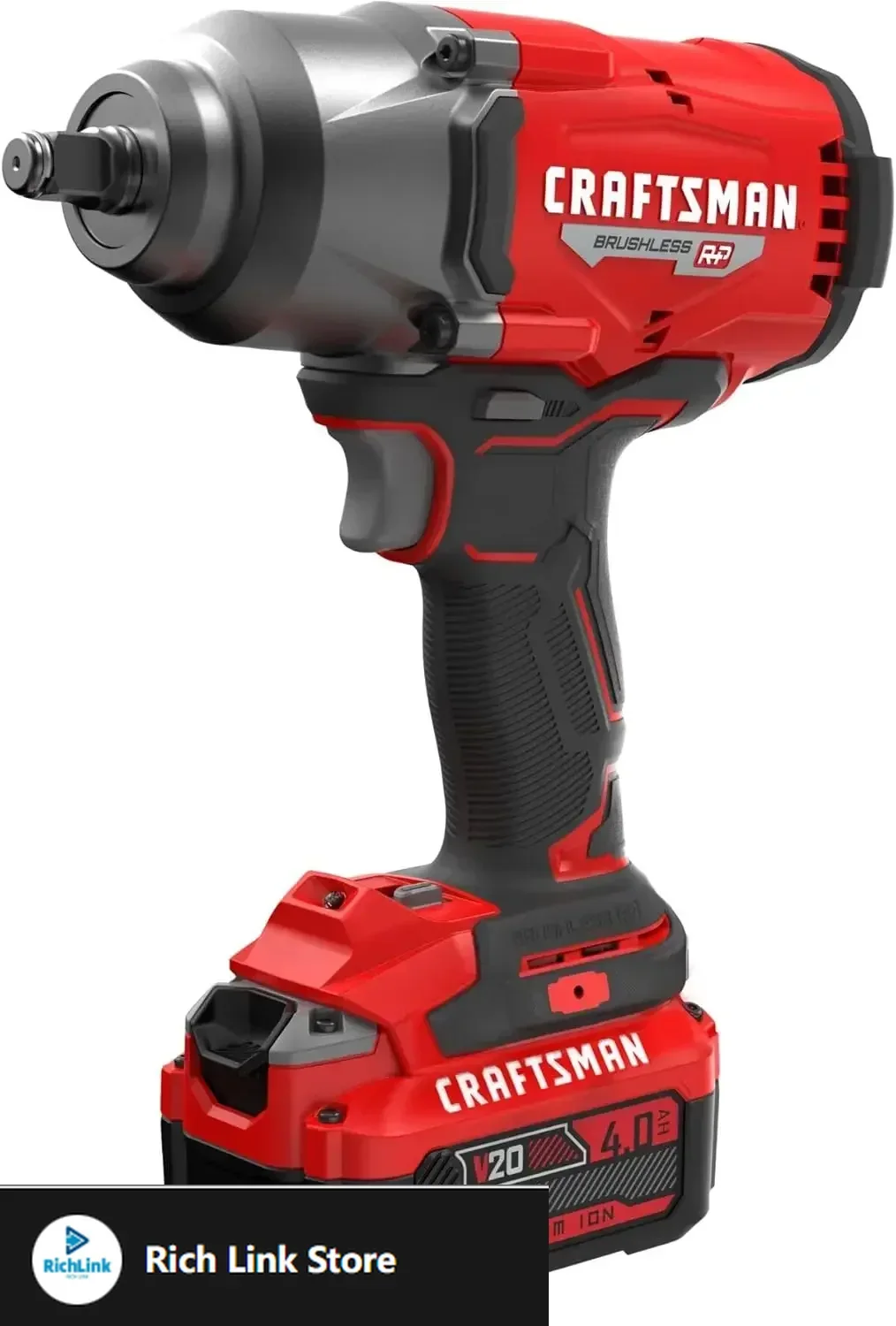 

V20 RP Impact Wrench, Cordless, Brushless, High Torque, 1/2 Inch, 4Ah Battery and Charger Included,impact wrench,impact driver