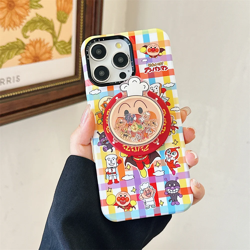 

Super cute cartoon magnetic Shake stand phone case for iPhone 12 13 14 15 16 Pro Max cover For Magsafe Holder protection cover