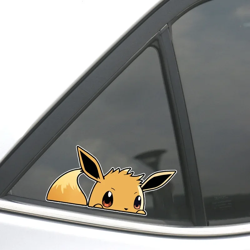 Pokemon Pikachu Cartoon Car Stickers 14cm Small Size Cute Animation Styling Gengar Auto Window Decals Windshield Accessories New