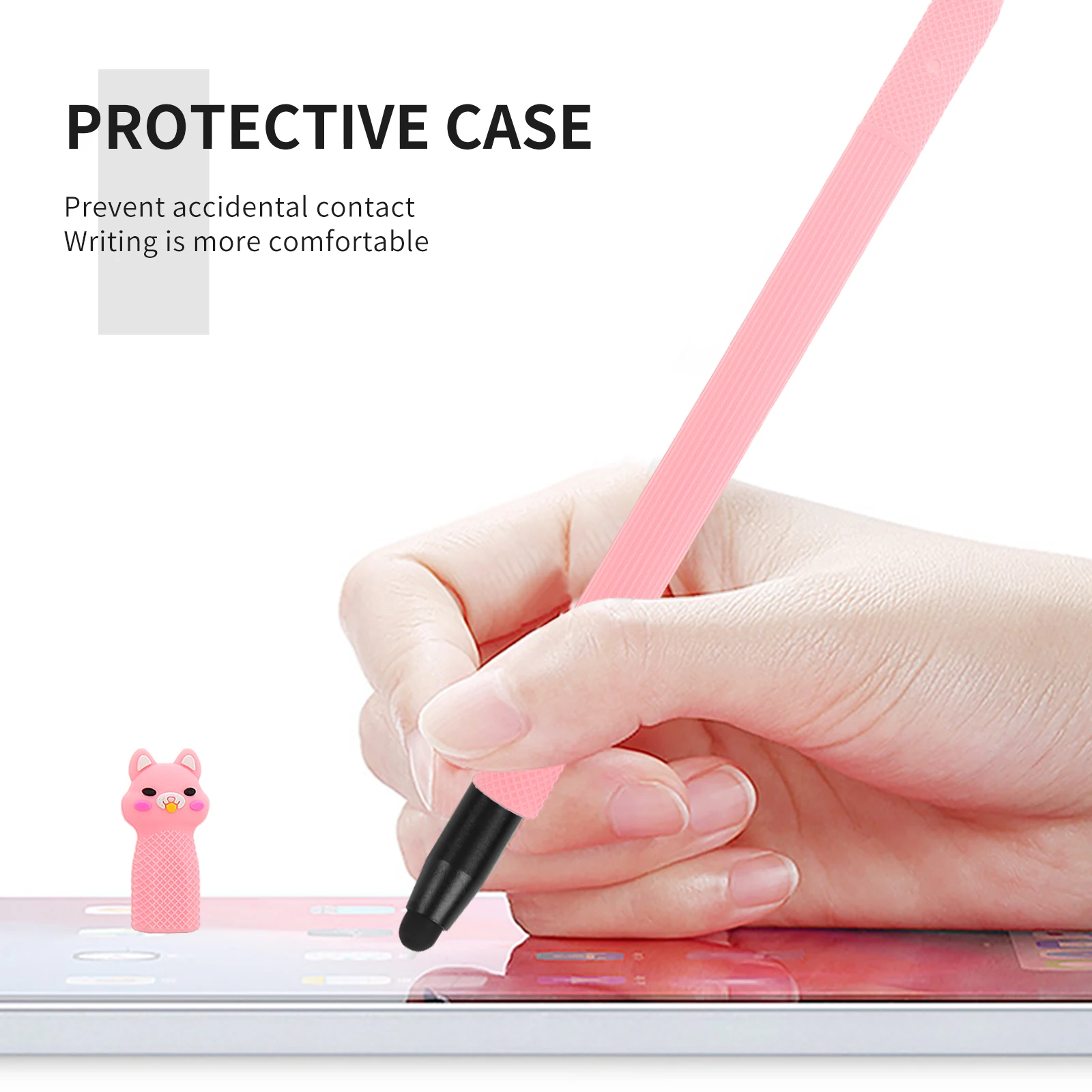 

2 Pcs Stylus Pen Skin Case Protective Cover Dust-proof Silica Gel Falling-resistant