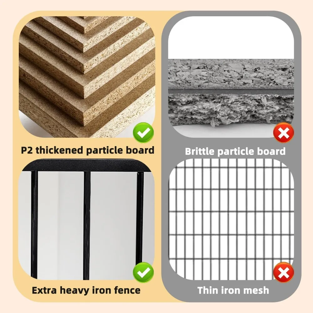 بيت كلب مزدوج خشبي قوي مع مساحة تخزين للكلاب متوسطة الحجم #6