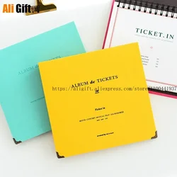 Handmade PU Leather DIY Album for Concert Tickets Collection Money Paper Movie Travel Craft Fashion Design