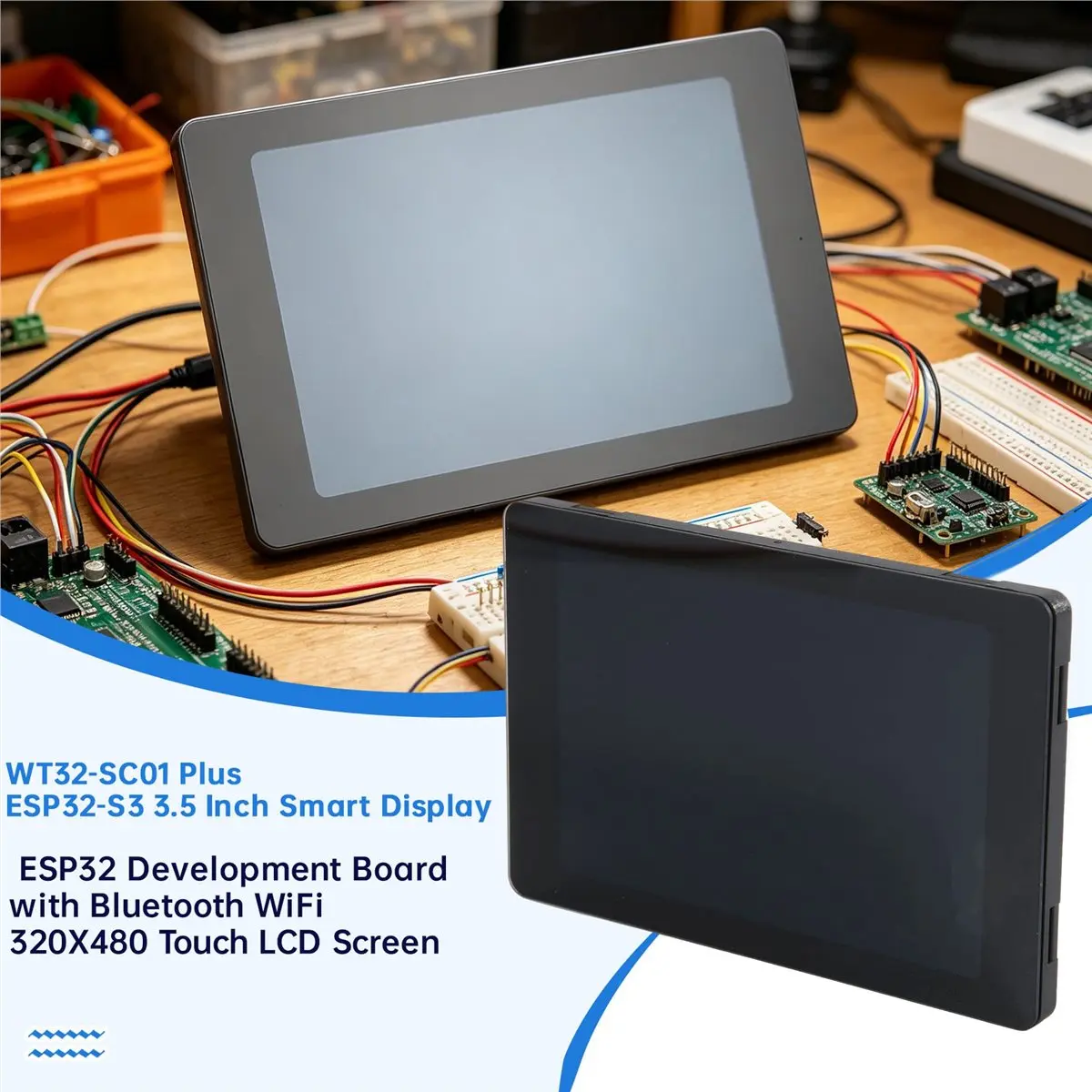 [N82R] WT32-SC01 Plus - 3.5 Inch Smart Display Development Board with Bluetooth WiFi 320X480 Touch LCD Screen