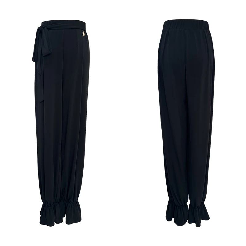 ใหม่ Latin Dance กางเกงผู้หญิง Waltz บอลรูมเต้นรําเสื้อผ้าสีดําสีน้ําตาล Latin กางเกงผู้ใหญ่ Cha Cha Rumba ฝึกสวมใส่