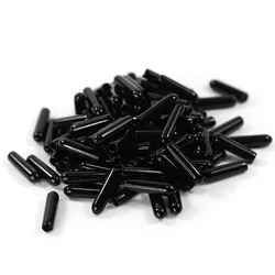 XPT04BL 100pcs 2.8mm Black Rubber Protect Covers Caps for Alligator Clips